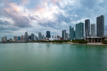 Downtown skyline of the city of Miami, Florida, USA