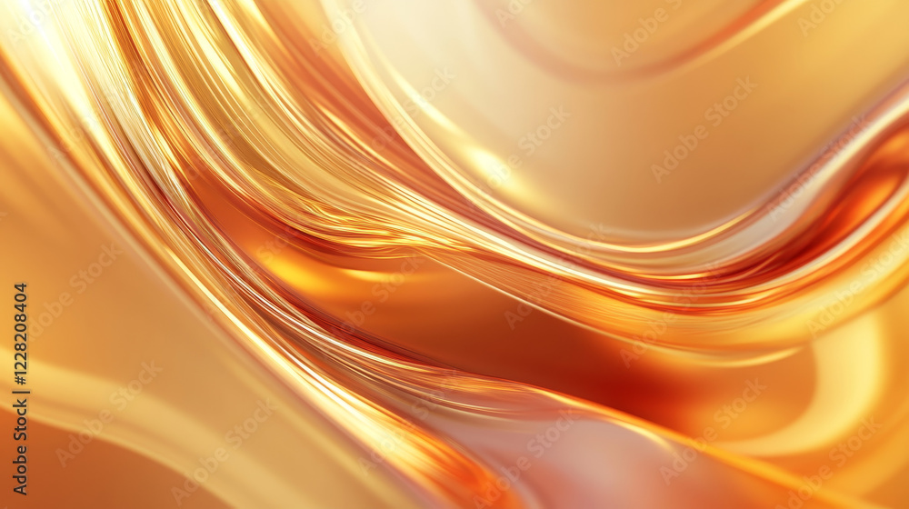 Fototapete A 3D rendering of flowing curve lines, creating a dynamic and smooth background with a sense of movement and depth.