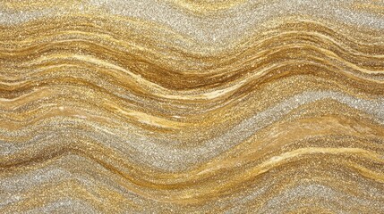 Golden Glitter Waves Abstract Texture Background