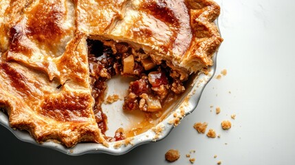 British Pie Week Delicious homemade apple pie with golden crust and sweet filling