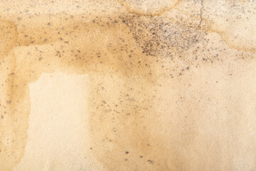 Old dirty yellowed moldy paper abstract textured vintage background