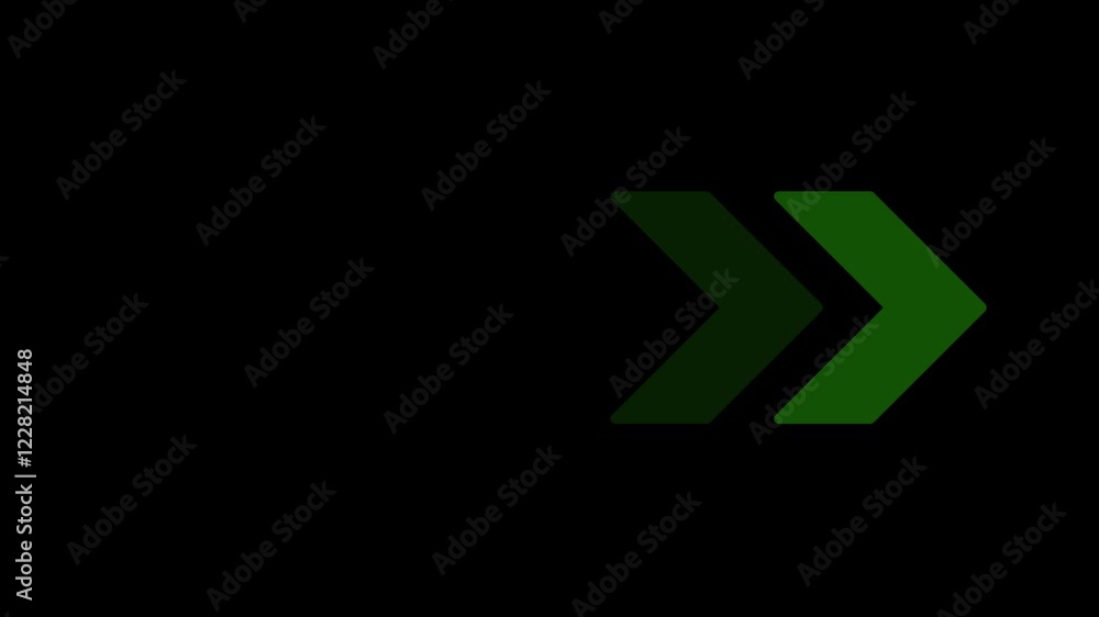 Poster arrow loop animation video direction concept. colorful arrow icon concept on black background.