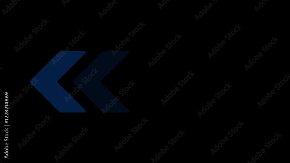 Poster arrow loop animation video direction concept. colorful arrow icon concept on black background.