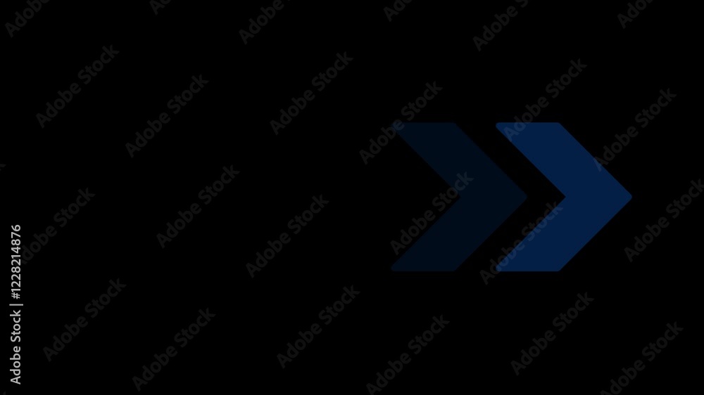 Poster arrow loop animation video direction concept. colorful arrow icon concept on black background.