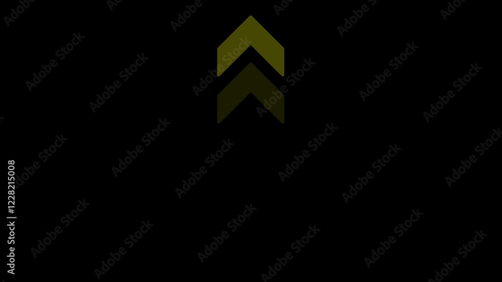 Poster arrow loop animation video direction concept. colorful arrow icon concept on black background.