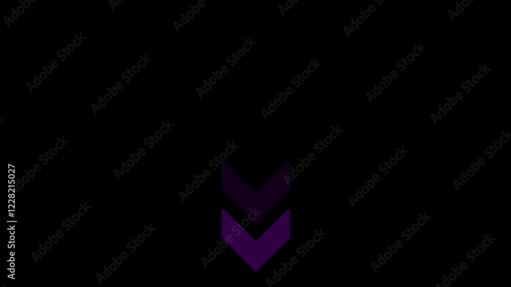 Poster arrow loop animation video direction concept. colorful arrow icon concept on black background.