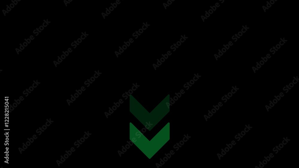 Poster arrow loop animation video direction concept. colorful arrow icon concept on black background.