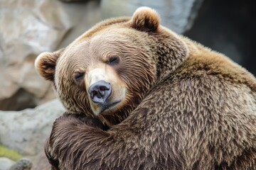Grizzly Bear Embrace at McNeil River: A Heartwarming Display of Love and Playfulness in the Wild
