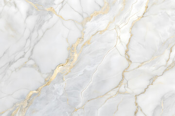 Naklejka premium Elegant White Marble Texture with Golden Veins Background Image