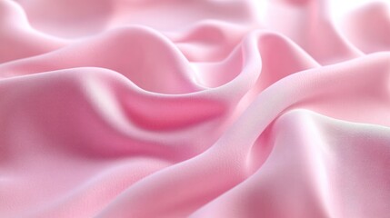 Fototapeta premium Soft Pink Fabric Draped in Gentle Waves