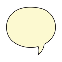 Cartoon speech bubble in comic book style.