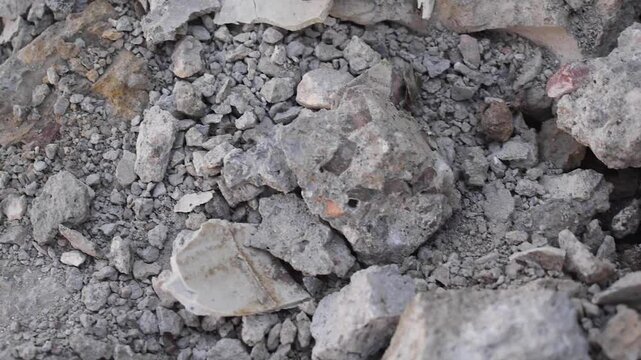 Imagen de fondo de escombros o texturas de piedra en una construcci&oacute;n