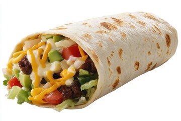 Delicious Wrapped Burrito: A Fusion of American and Mexican Flavors in Every Bite