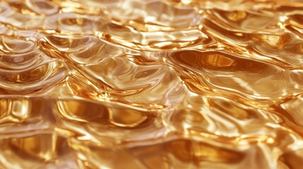 Abstract Golden Liquid Swirling Texture Background