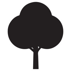 Illustration of silhouette of a isolated Tree
