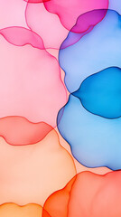 Watercolour Colourful Abstract Shapes