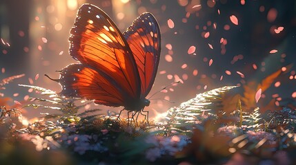 Dreamy Cherry Blossom Orchard in Full Spring Bloom with Falling Petals and Soft Pink Serenity