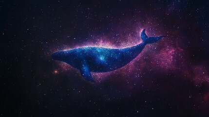 Galaxy Nebula Whale Surreal