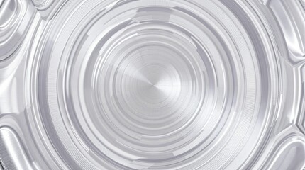 Fototapeta premium High-shine metallic background with a series of concentric shapes in varying sizes, abstract, variation, space