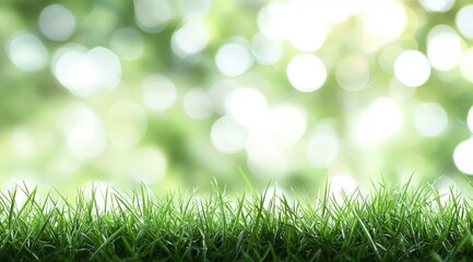 Fototapeta premium Grassy field with a blurry background