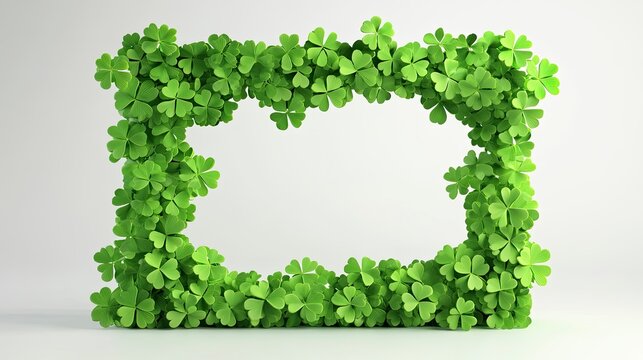 Patrick ramma celebrates st. Dagur patrick with a green frame of clover nature graphic design fresh vibe creative perspective