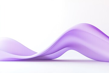Flowing purple waves create serene atmosphere, blending elegance