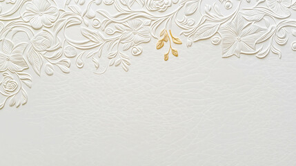 Elegant White Embossed Floral Texture Background for Upscale Design