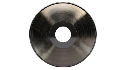 Obraz premium Vintage Vinyl Record Spinning on Turntable Showcasing Classic Black Disc and Nostalgic Sound