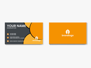creative business card template Double-sided .landscape orientation. Horizontal layout. Vector illustration