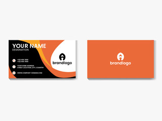 creative business card template Double-sided .landscape orientation. Horizontal layout. Vector illustration