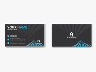 creative business card template Double-sided .landscape orientation. Horizontal layout. Vector illustration