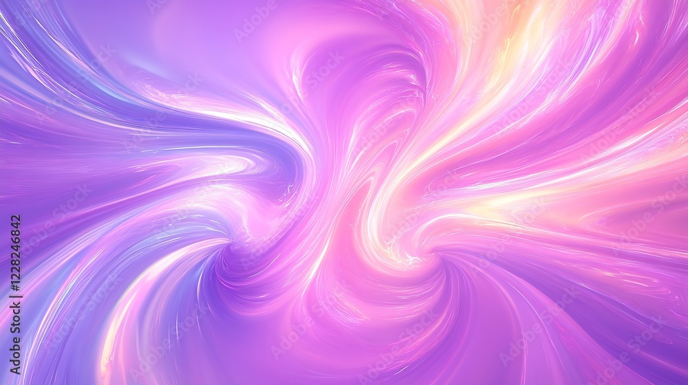 Poster dynamic abstract purple and pink swirls digital creation with fluid movements : generative ai