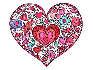 Vibrant Mandala Heart of Love