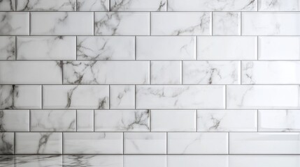 Fototapeta premium White marble tile wall background image