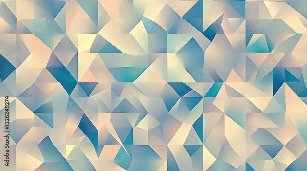 Aufkleber Abstract Geometric Pattern Pastel Triangles Background