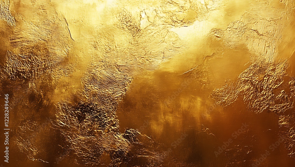 Poster abstract gold textured canvas with rich metallic tones and artistic brush strokes design : generativ