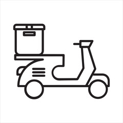 Food Delivery icon vector art illustration.