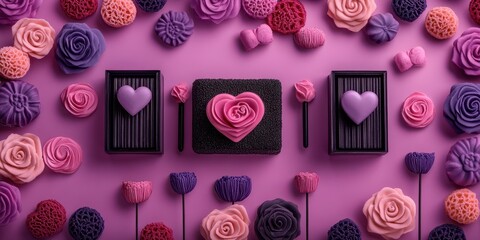 Delightful cupcakes adorned with heart designs, perfect for celebrating love and sweetness on Valentine's Day, inviting smiles and indulgence.