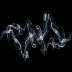 smoke on black background