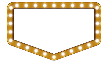 yellow Retro Light Frame 3d Render