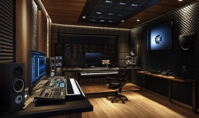Modern Professional Music Studio Design: A Luxurious Recording Space