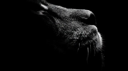 Dogs Nose Close Up Black And White