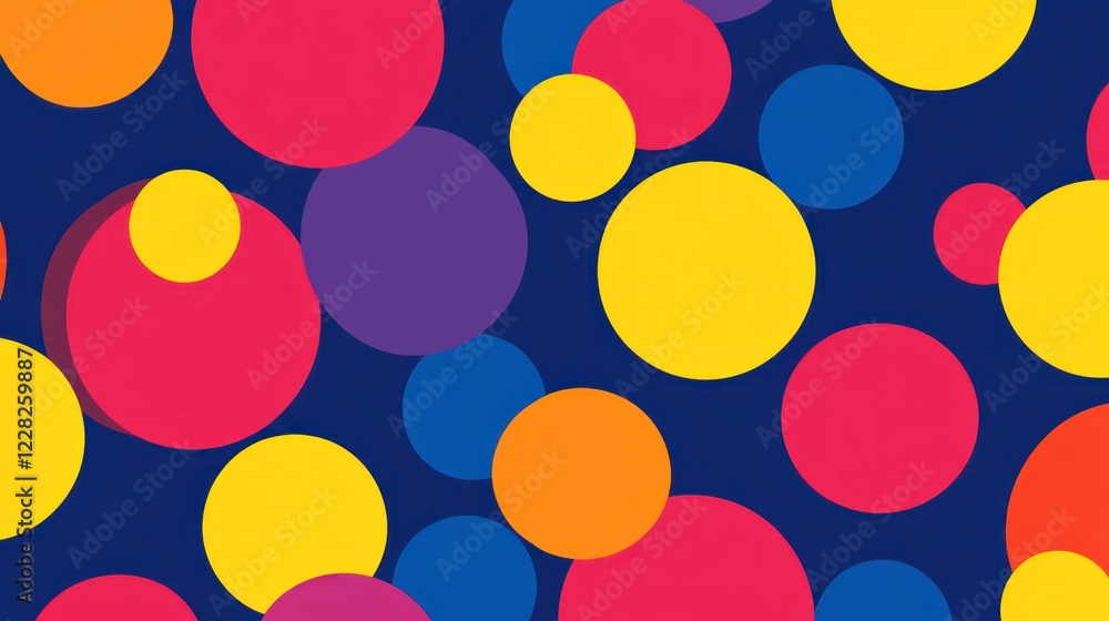 Poster Abstract Colorful Circles Pattern Design Background