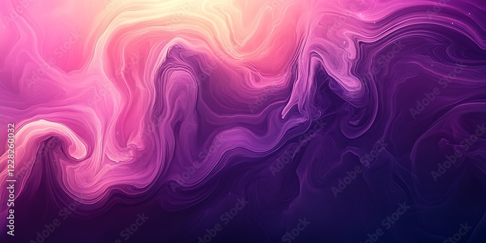Aufkleber vibrant abstract pink and purple artistic background with swirling fluid patterns : generative ai