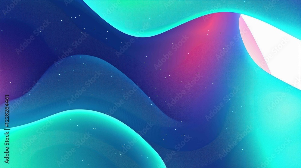 Aufkleber abstract colorful wavy background flowing with gradient colors