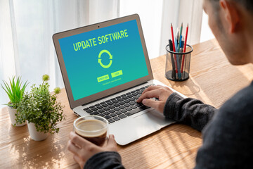 Software update on computer for modish version of device software upgrade