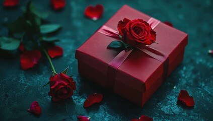 Romantic Red Rose Gift Box