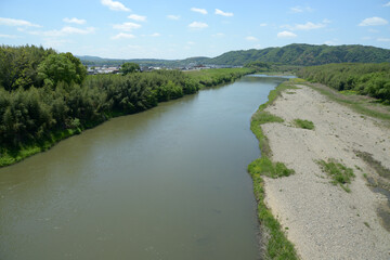 海住山寺　近くを流れる木津川　京都府,木津川市加茂町