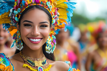 A dynamic group performing traditional folk dances with vibrant costumes and lively movements