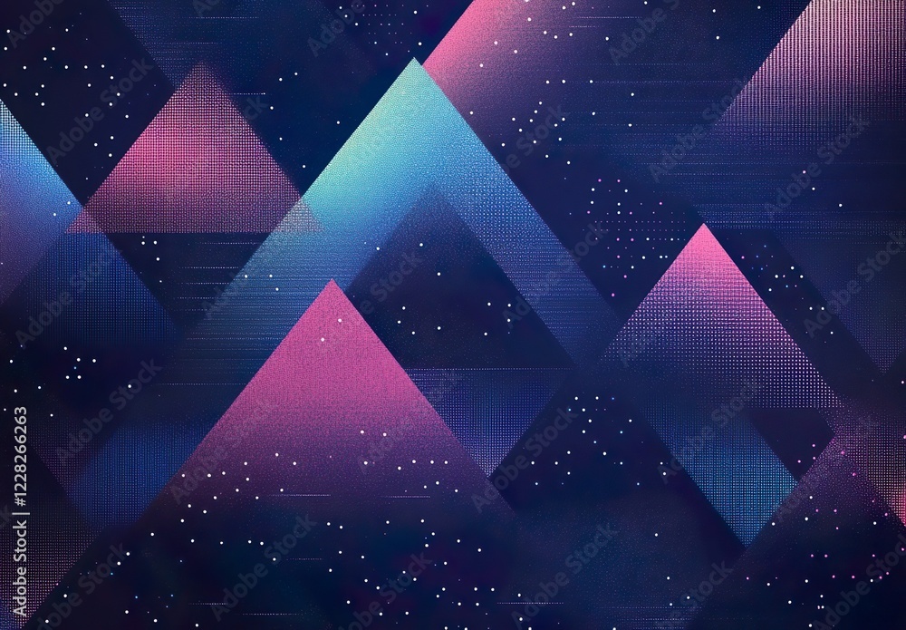 Poster triangle vector abstract geometric technology background